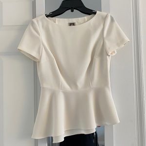 AK Peplum Zippered Suit Separate Top